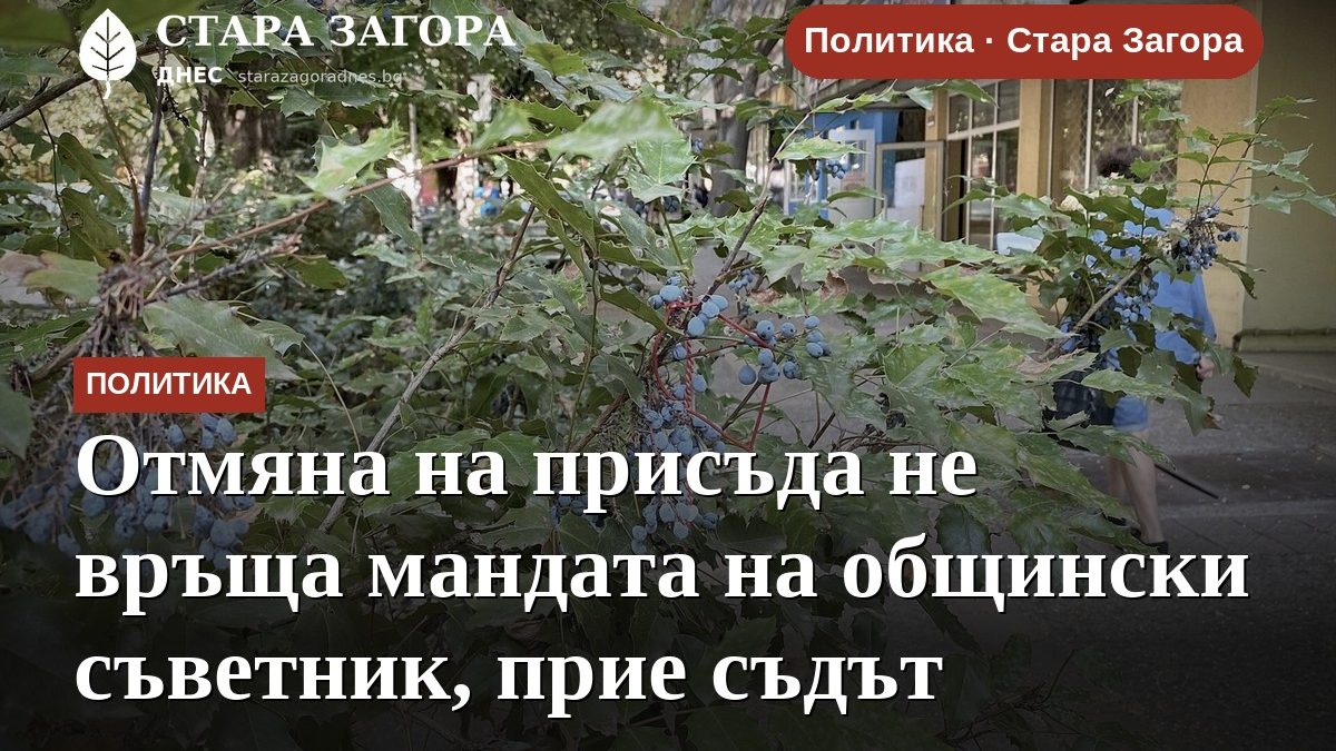 Отмяна на присъда не връща мандата на общински съветник, прие съдът