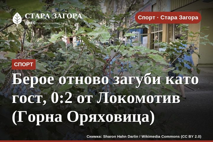 Берое отново загуби като гост, 0:2 от Локомотив (Горна Оряховица)