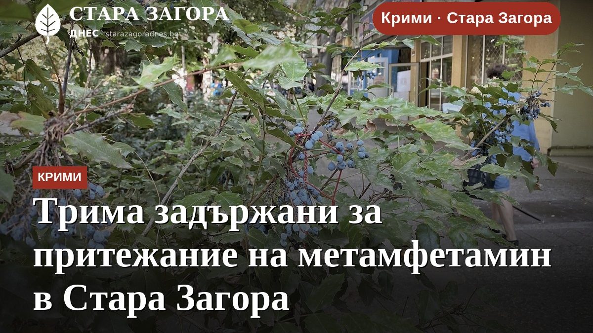 Трима задържани за притежание на метамфетамин в Стара Загора